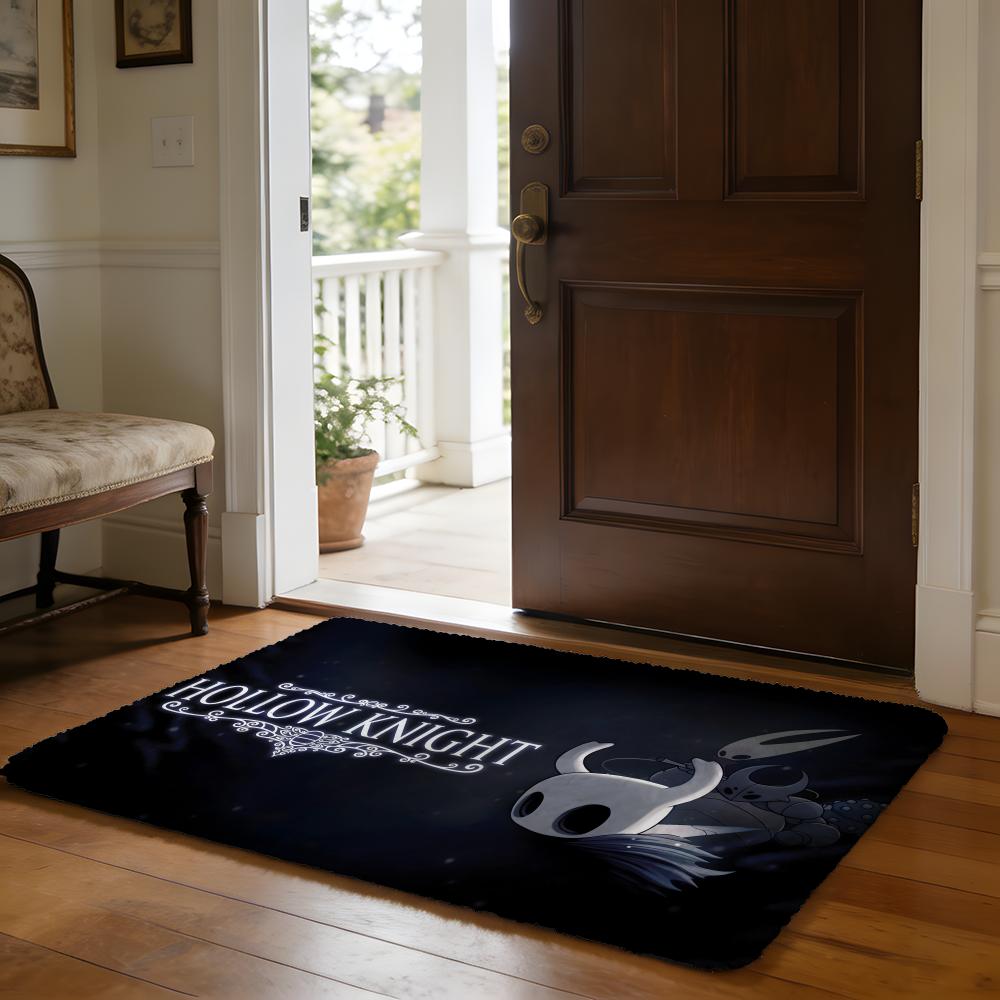 HHollow KKnight Anime Floor Mat Soft Flannel Absorbent Mat Non-Slip Rug Home Bedroom Bathroom