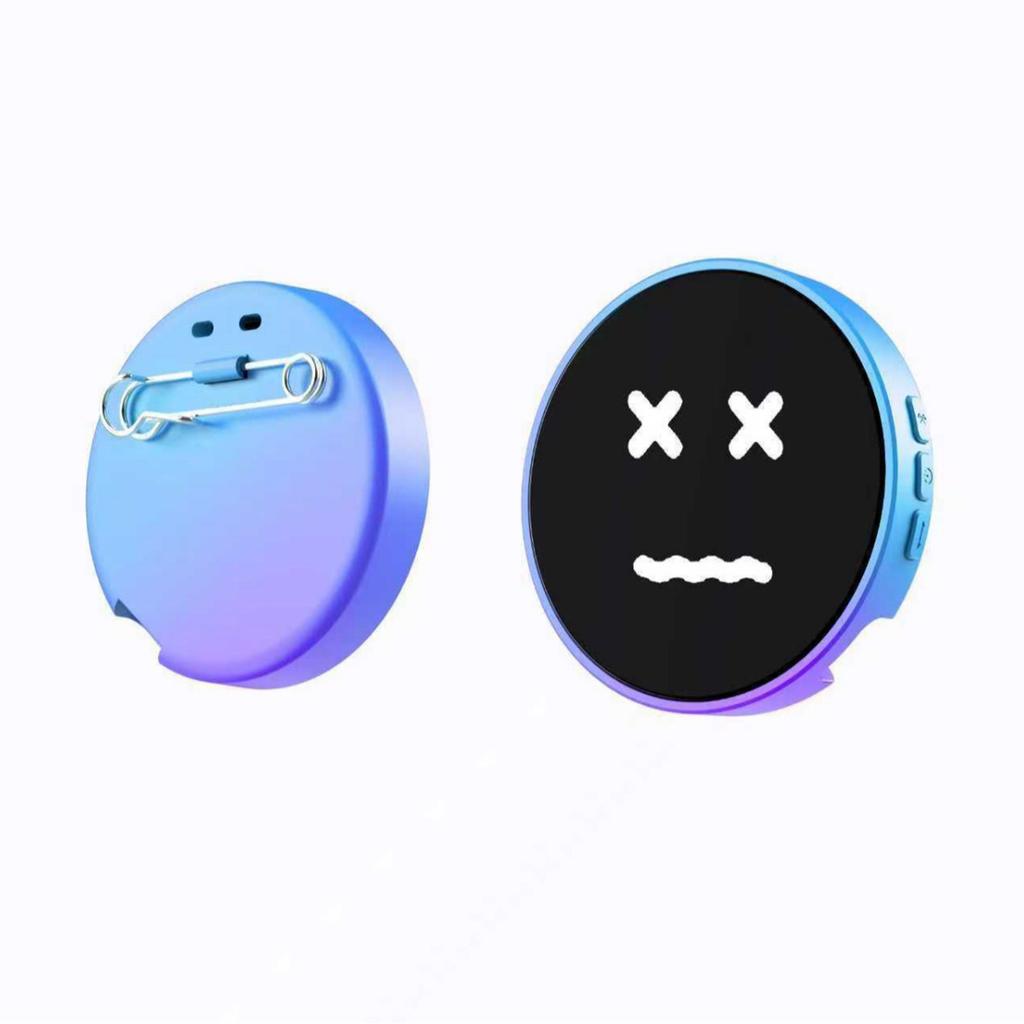 BT5.4 Electronic Anime E-Badge USB-C Charging Dynamic Smart Display Screen Animation Gradual Change Badge Gift for Friends