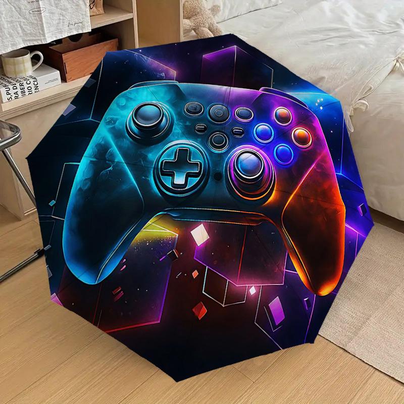 1PC Gamepad Umbrella-8-Rib Reinforced, Automatic Open, Lightweight & Durable, Fashion Accessory for Outdoor, J0402