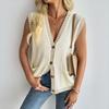 Spring Autumn Women Sweater Ladies Vest Tops Women Knit Cardigan Vest