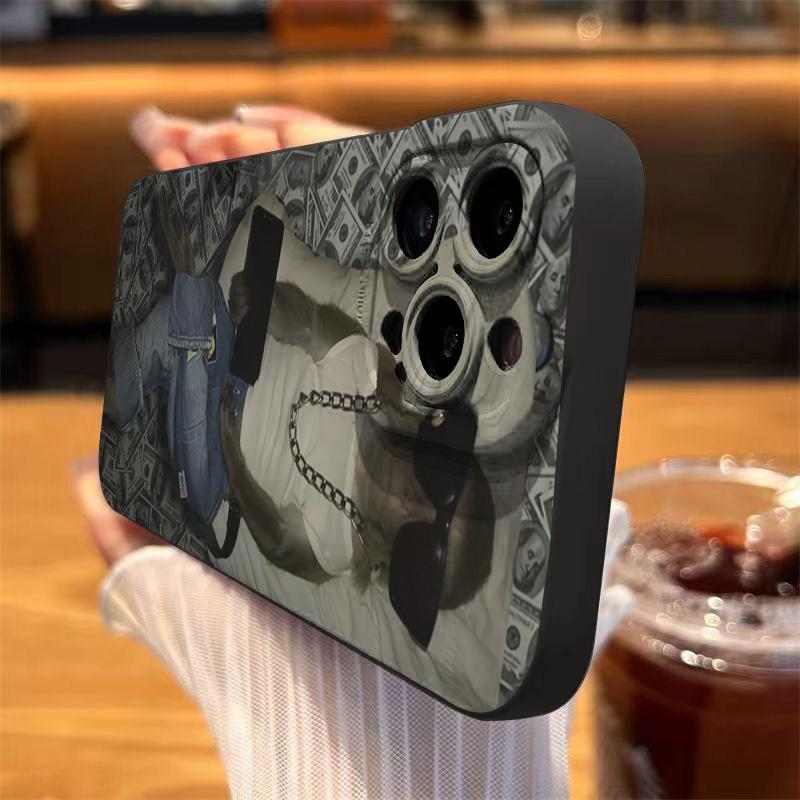 Sunglasses Banknote Monkey Painted Case For Samsung Galaxy A56 A55 A54 A53 A36 A35 A26 S25 S24 S23 S22 S21 Ultra Plus FE Cover