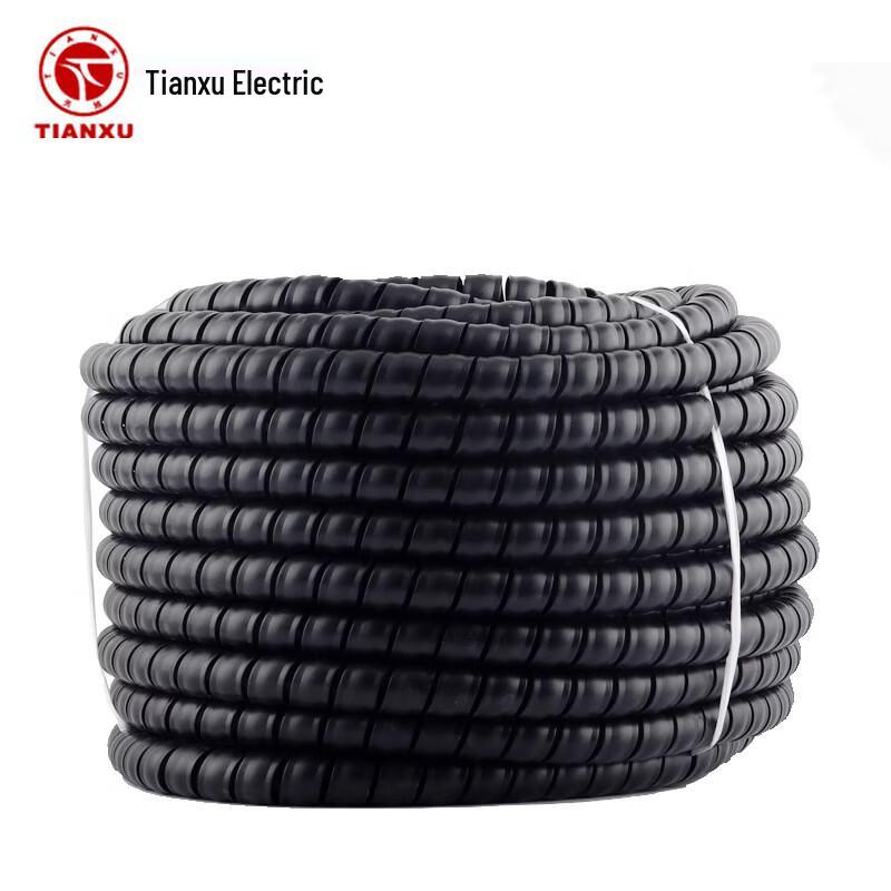Tianxu Black Spiral Cable Management Sleeve 1 Roll 14 мм, черный