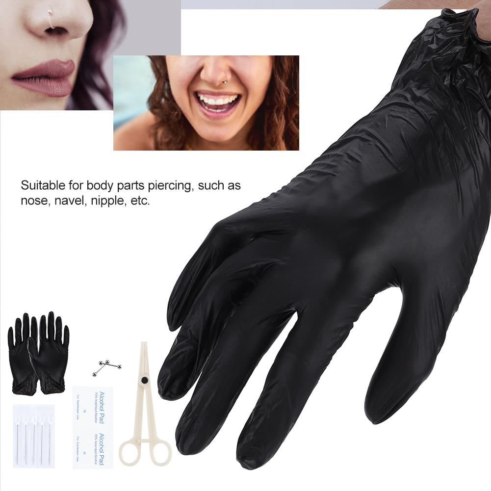 Professional Body Piercing Tool Kit Nose Navel Nipple Needles Set