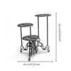 Three Tier Plant Stand Ornate Cast-Iron Flower Decorative