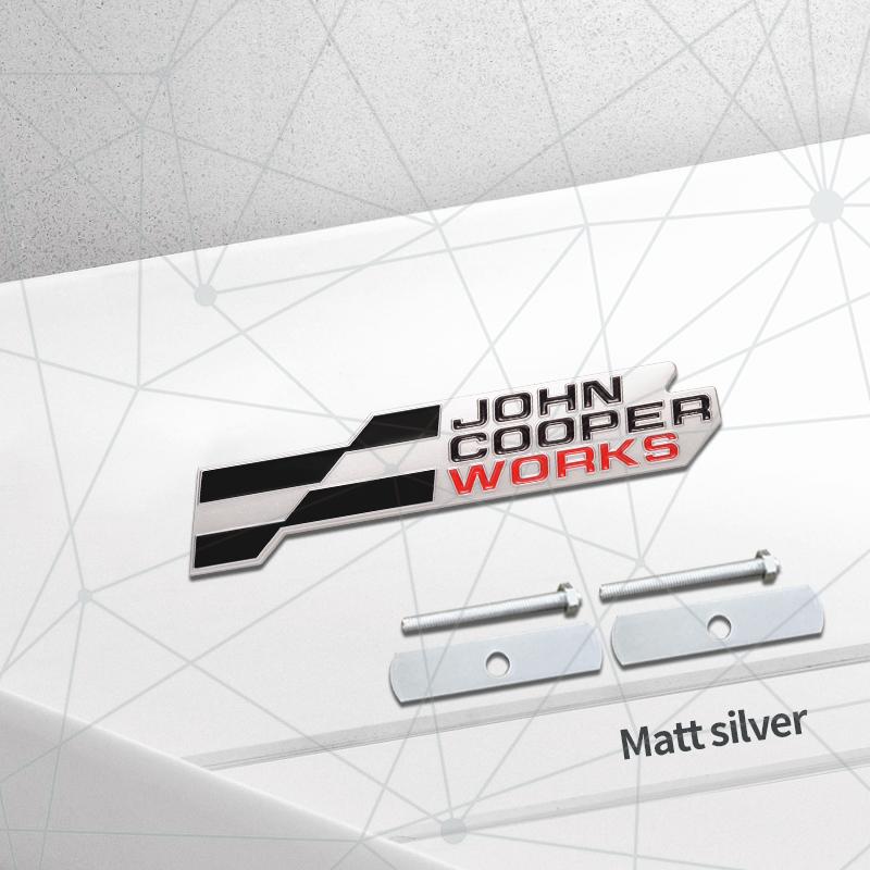 3D Auto Metal 2025 JCW Grille Badge Car Rear Trunk Emblem Sticker Decor For Cooper S F66 F65 F67 Aceman Clubman U25 J01 J05