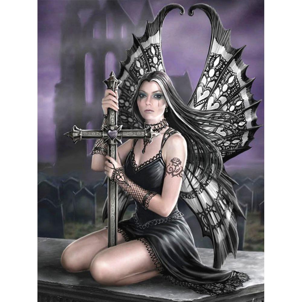 Diamant-Gemälde, Wasserfall-Landschaft, voller quadratischer Bohrer, Kunst, Strass, Diamant-Stickerei, Wolf, Tier, Kreuzstich, Mosaik, Winter, Kunsthandwerk, Heimdekoration