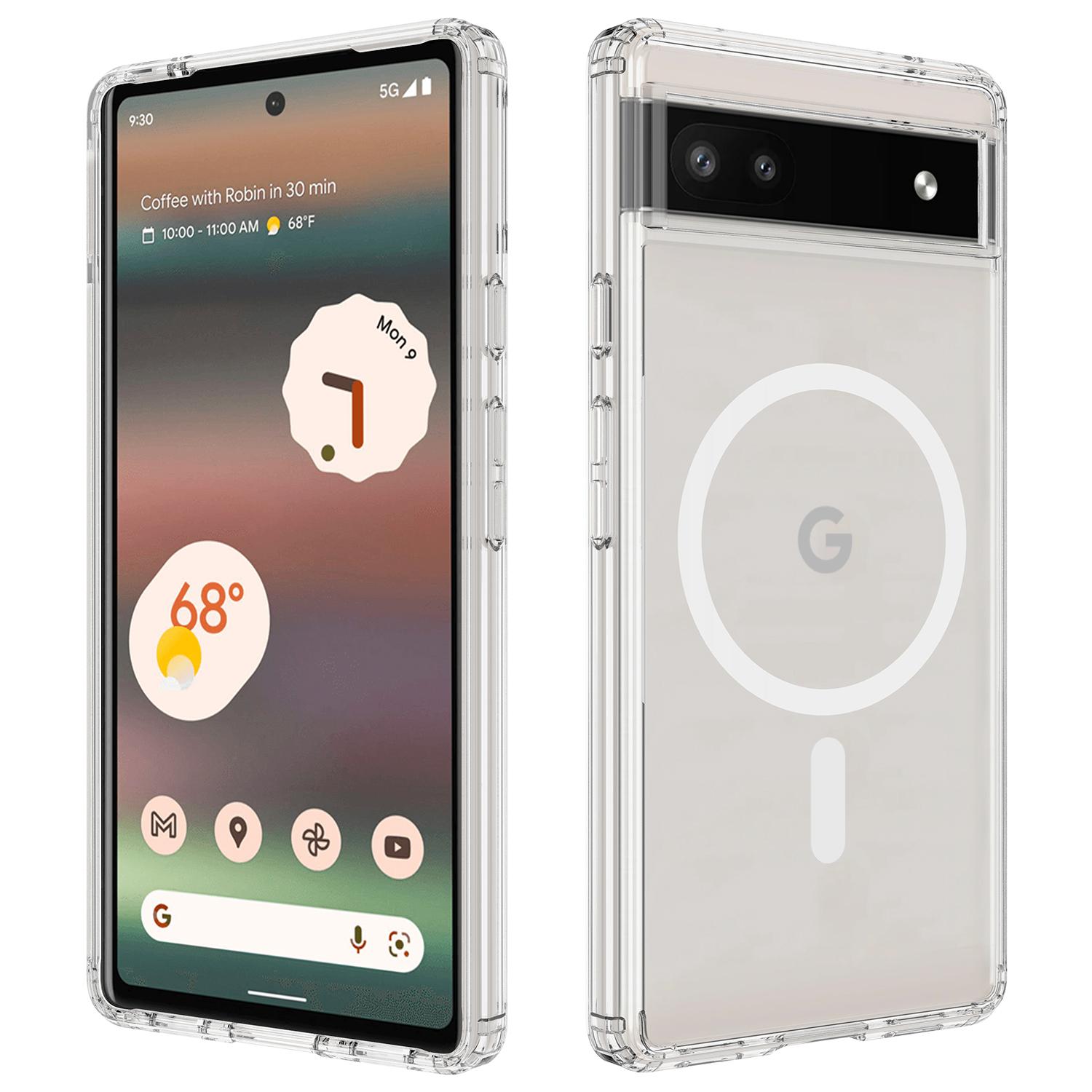 

Для чохла Google Pixel 6a Прозорий Магнітний Чохол для Телефону Сумісний з MagSafe A