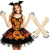 Guanti Lunghi di Halloween con Dita Appuntite e Tessuto Elasticizzato per Look da Palco, Giochi di Ruolo e Styling Fotografico