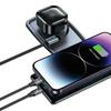 USAMS Car Charger with Retractable Cable 1xUSB-C + 1x Lightning C41 PD 30W Fast Charge Black/black CC219CC01 (US-CC219)
