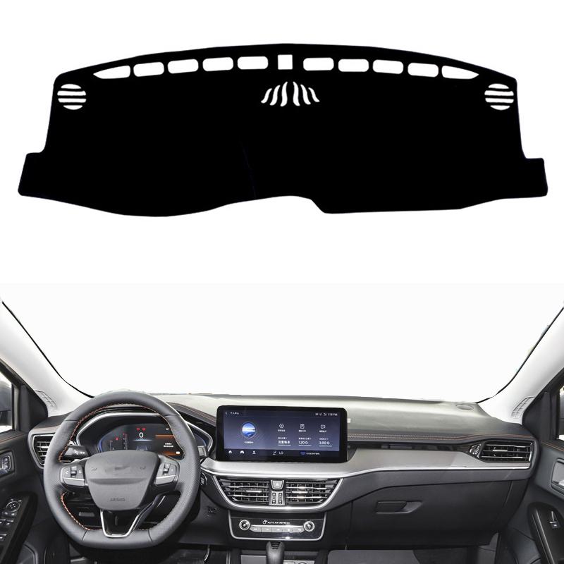 

For Ford Focus MK4 2018 Car Dashboard Cover Mat Pad Anti-Glare Dashmat Sunshield Carpet Rug Accessories Black(Black Edge)