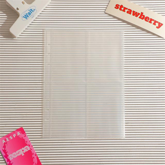 10pcs Laser Star 3/5inch Po Album Inner Sleeves Kawaii A5 Binder Refill Pockets Sleeves Toploader Pocards Notebook Diary