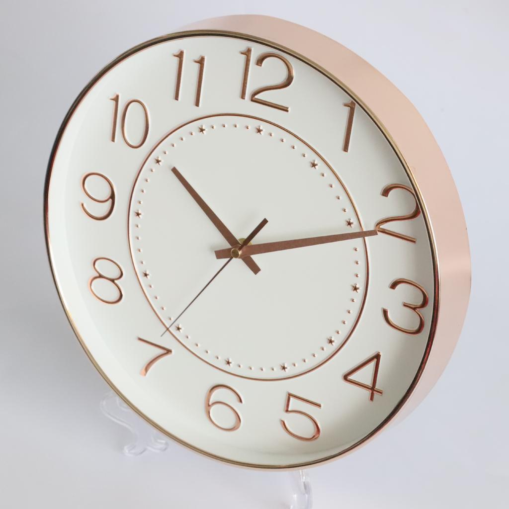 12 Inch 30CM Silent Wall Clock, Creative and Fashionable, Three-dimensional Digital Minimalist Clock for Home Living Room