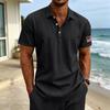 Herren Leinen Polohemden für Herren Kurzarm Hemd mit Knöpfen Herren Freizeit Golfhemden für Herren Henley Hemden für Herren Bequeme Passform