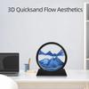 3D Hourglass Quicksand Art - Round Glass Deep Sea Sandscape | Aesthetic Home Office Desktop Decor & Minimalist Gift