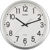 Wall Clock, Silver, Analog, Silent, Continuous Second Hand, Office, Simple, IQ-77-8JF