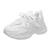 Women Trendy Color-blocked Brand Design Thick-soled Sneakers  New Fashion Lace-up Mesh Breathable Tennis Shoes Mujer Zapatos