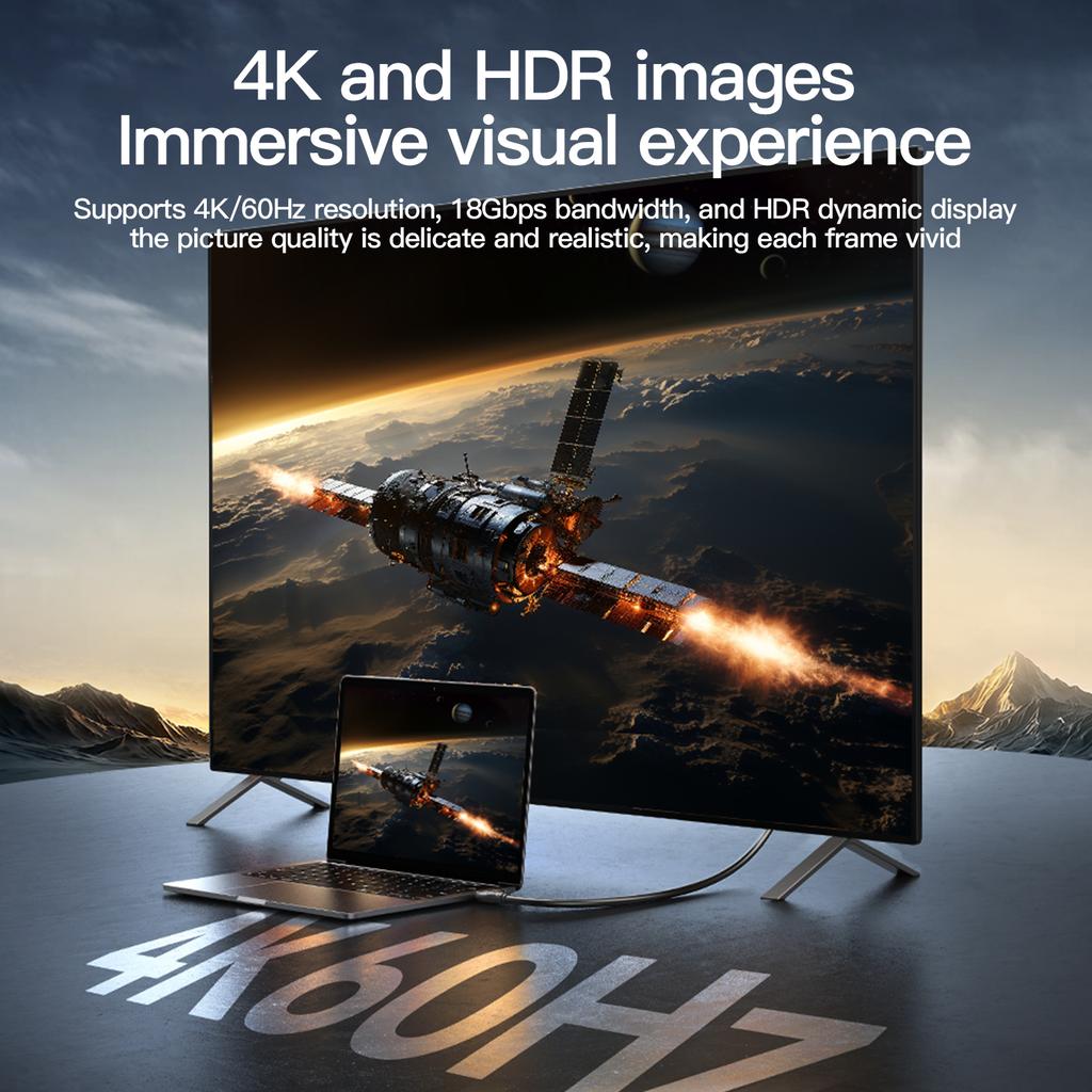 MINDPURE HD003 0.5m HDMI 2.0 4K HD Video Cable TV Monitor Connection Engineering Cable