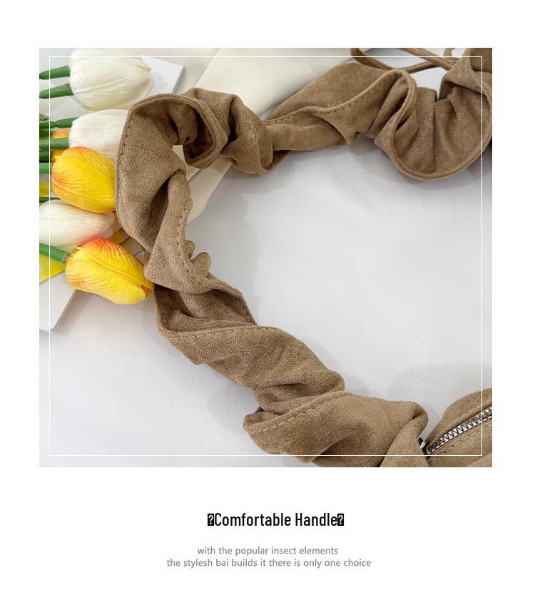 Korean Fashion Pleated One-Shoulder Tote: Versatile, Large Capacity Drawstring Dumpling Bag