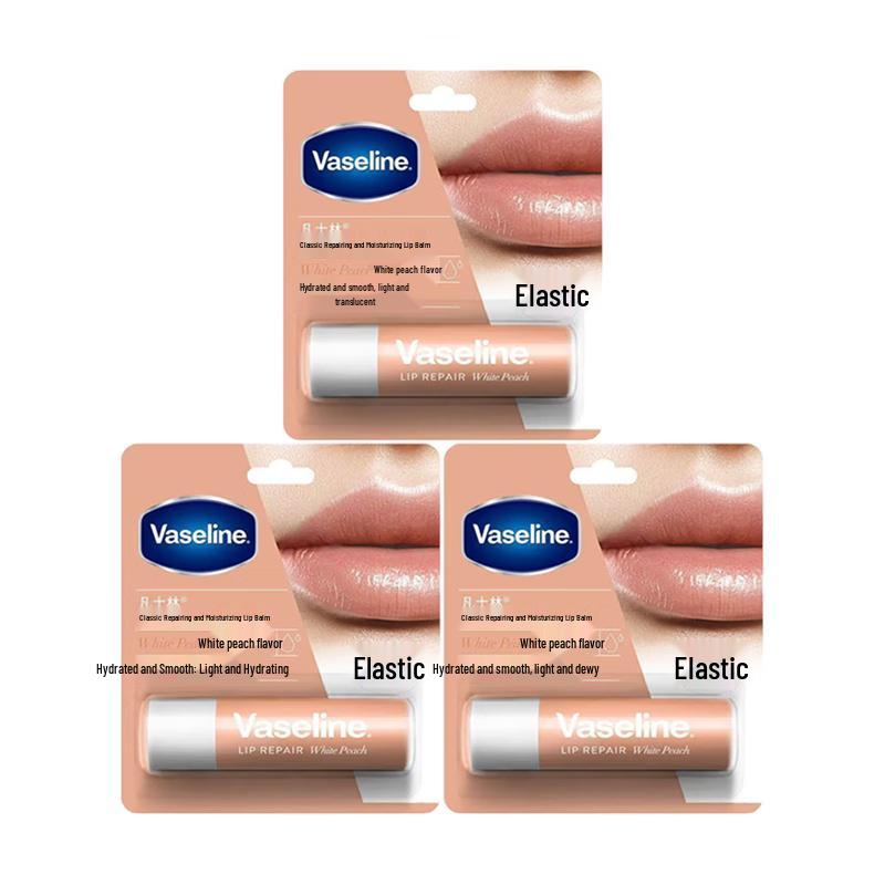 Vaseline Classic Repair White Peach Lip Balm 3-Pack