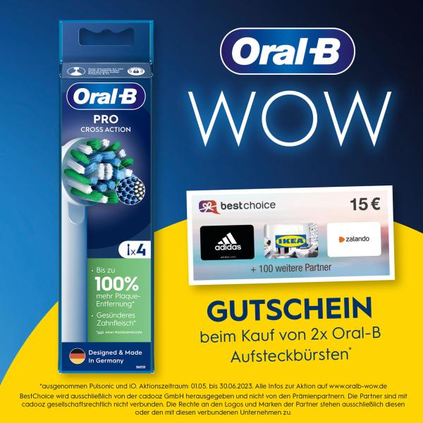 Oral-B Oral-B toothbrush head PRO CrossAction White 4pcs