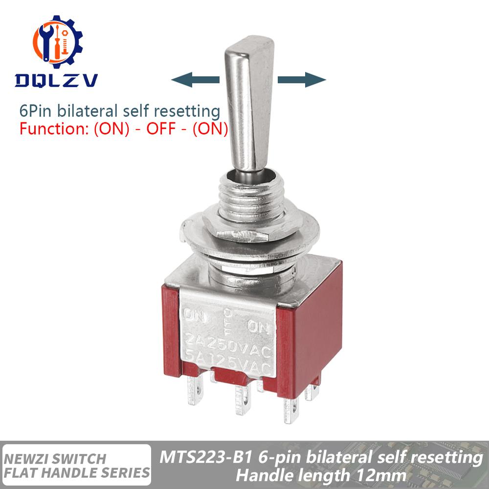 SH T80-T Series Flat Handle 6.35mm Panel Mount Mini Toggle Switch For RC Model Remote Controlller