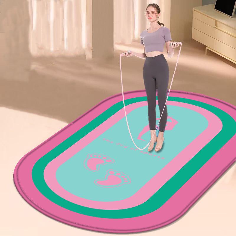 Thick Oval Diatom Mud Shock Absorption Fitness & Yoga Mat - Non-Slip, Dirt-Resistant, Sound-Insulating Jump Rope and Foot Pad