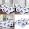 Cotton Polyester Leaf Design Bedding Set With Soft Touch For Single And Double Bed