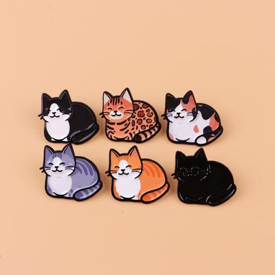 Colorful Cats Enamel Pin Lapel Pins for Backpacks Cute Brooches for Women Animal Jewelry Accessories Friends Gift