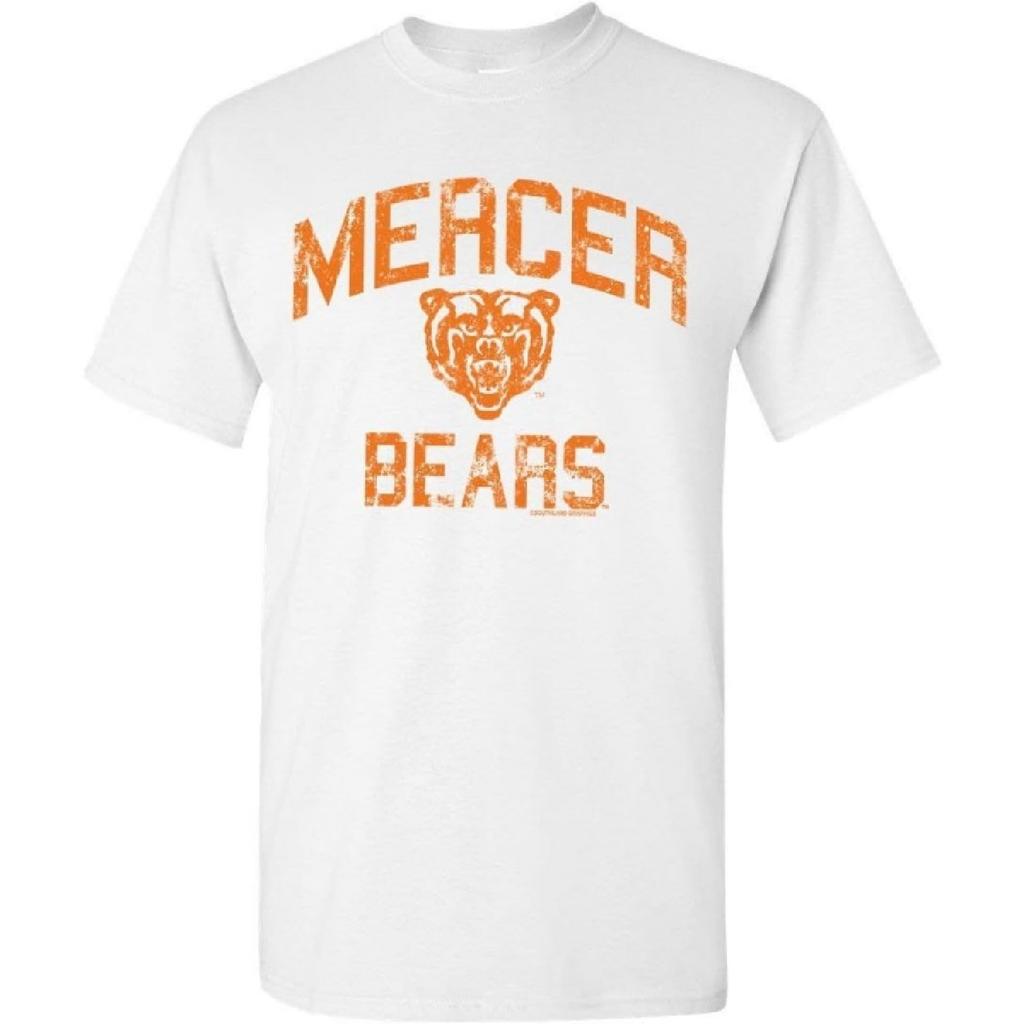 Mercer Bears Retro Distressed Logo Short Sleeve T-Shirt