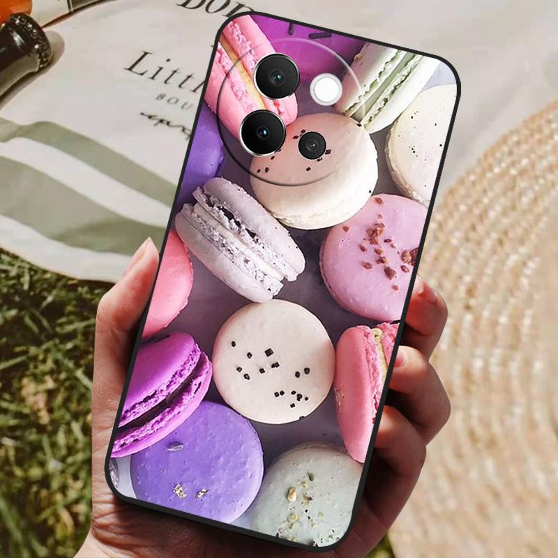 For VIVO V40 Lite 5G Case Soft Silicone Cover Black Bumper TPU For Vivo V40 Lite 5G Phone Cases V40Lite Shockproof Back Covers