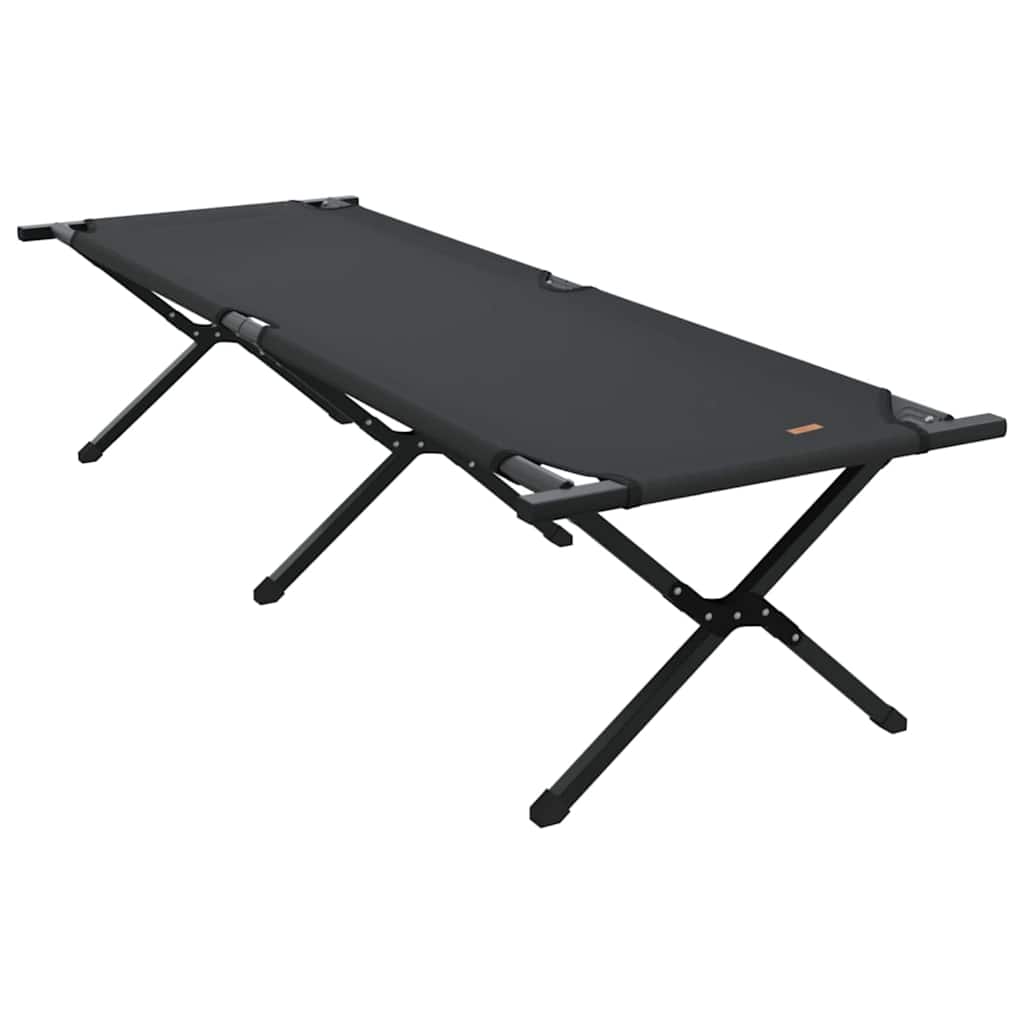 Folding Camping Bed Black 193 X 69 X 45 Cm