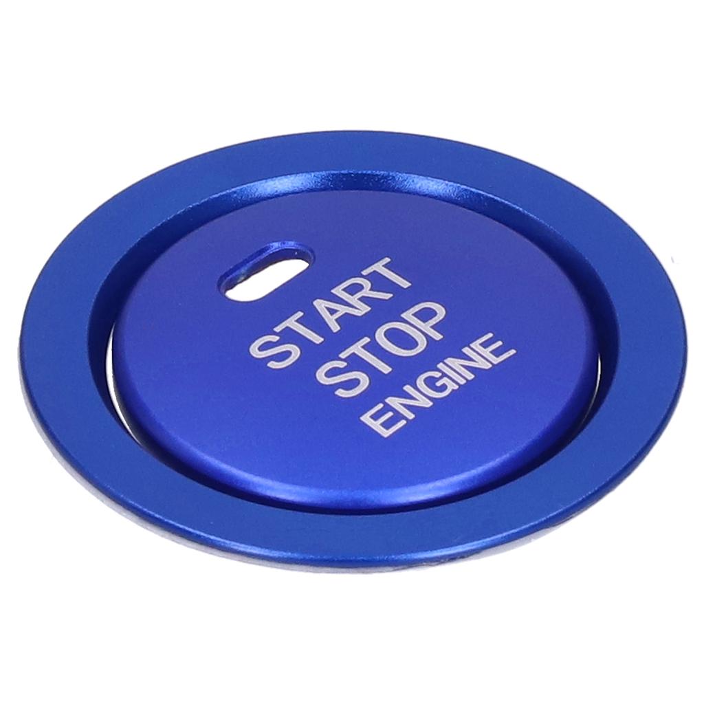 2pcs Engine Start Stop Button Trim Cover Aluminum Alloy Decoration for Car Interior