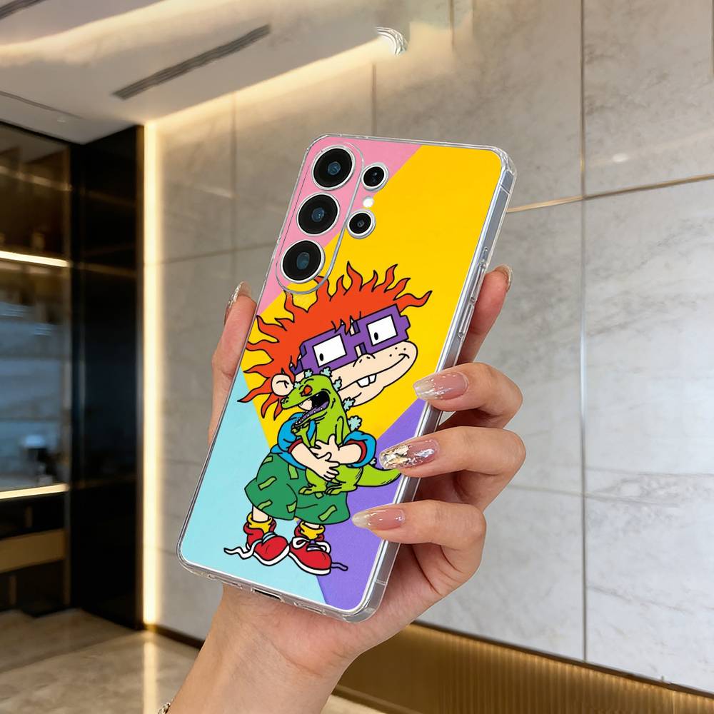 Classic Cartoon Characters-R-Rugrats Clear Soft Silicone Phone Case forSamsung S25, S24, S21, S22, S23, S30, Ultra, S20, Plus