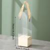 5er-Set Tragbare Klare Plastik-Blumenkästen Transparente Handheld-Rosen-Geschenkbox für Blumenstraußverpackung Kleine Florale DIY-Hülle Taschen