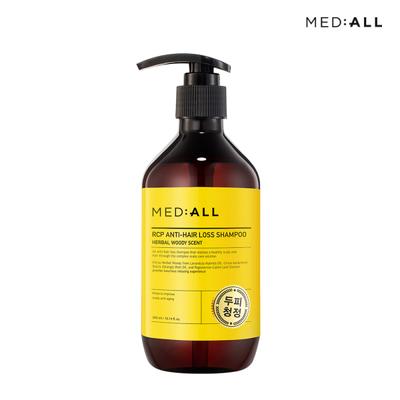 MEDIALL Scalp Cleansing, Hair Loss, Dandruff Relief, Mildly Acidic Shampoo 300ml, Woody Herbal Fragrance