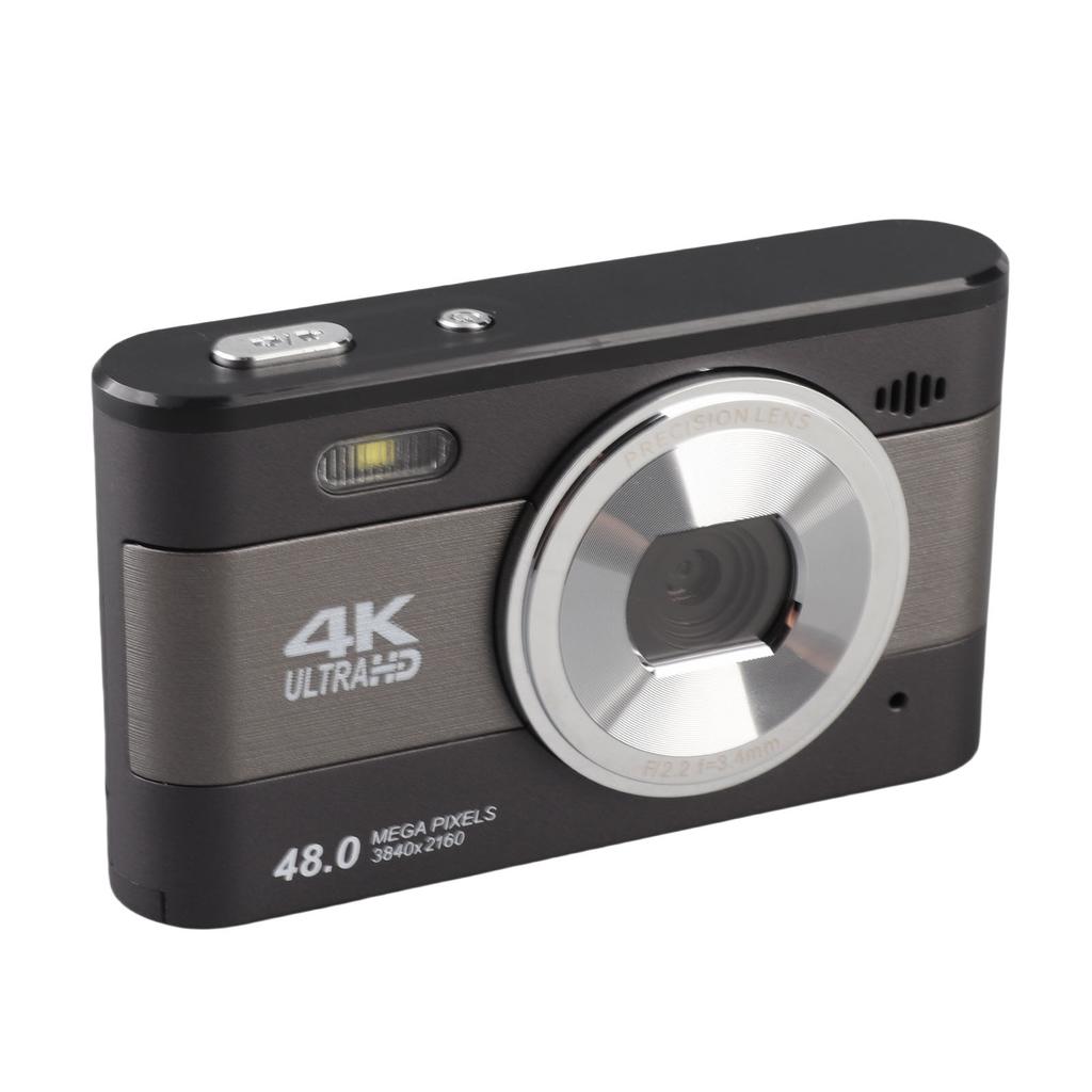 Digital Camera 4K 48MP 3in Screen 18X Zoom Retro Compact Portable for Photography Vlog Outdoor Travel
