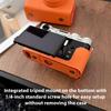 Retro PU Leather Camera Bag Including Half Case Flip Cover and Adjustable Shoulder Strap Fit for Fujifilm XE5 Camera
