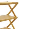 Wooden Foldable Shelf Multi Layer Space Saving Powerful Load Bearing Portable Storage Rack for Outdoor Camping 4 Layers