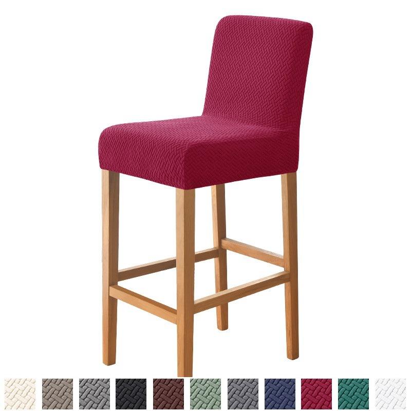 

Утолщенный чехол для барного стула Т-образной формы Твиловый чехол для табурета Эластичный для домашнего использования Отель Клуб Чехол для барного стула Чехол для стула Прочный 20*18*2.5cm бордовый