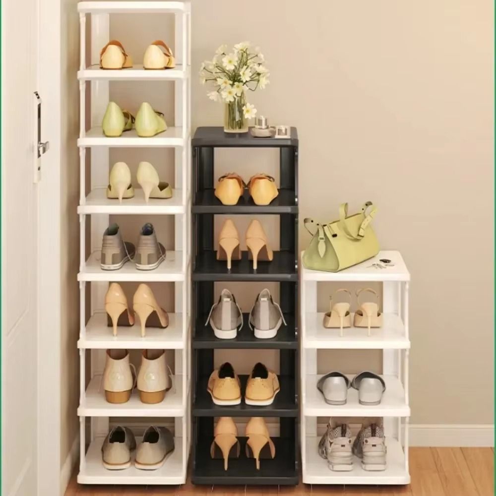 Stackable Shoes Storage Organizer Removable Layered Shoe Cabinets Vertical Shoe Rack  Corner