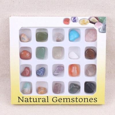 20 teile/satz Unregelmäßige Natürliche Kristalle Stein Box für Studenten Bildung Wohnkultur Mineral Proben Sammlung Edelstein Handwerk