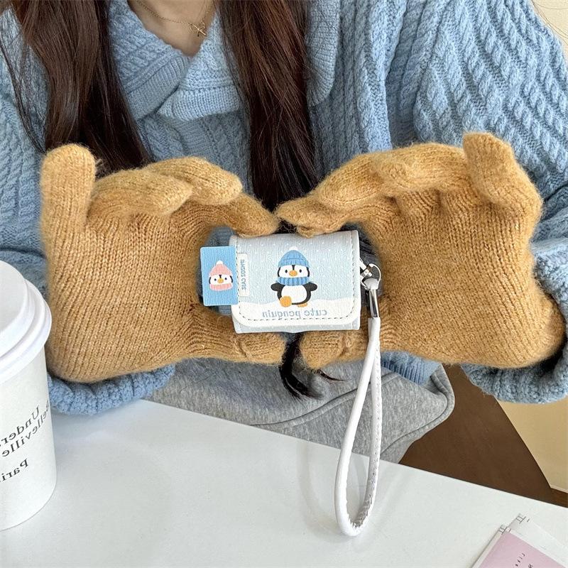 Winter polka dot scarf penguin for AirPods 1 /1 earphone protective case cover 1pro third generation with lanyard new