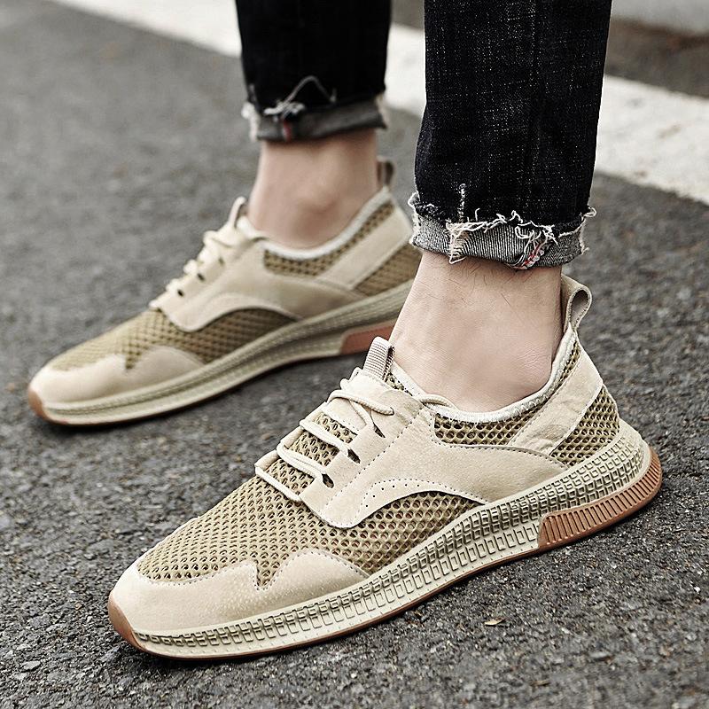 9260 Men'S Shoes Mesh Shoes Summer Sports Shoes Hollow Ventilation Holes Lightweight Running Shoes Comfortable Walking Casual Shoes