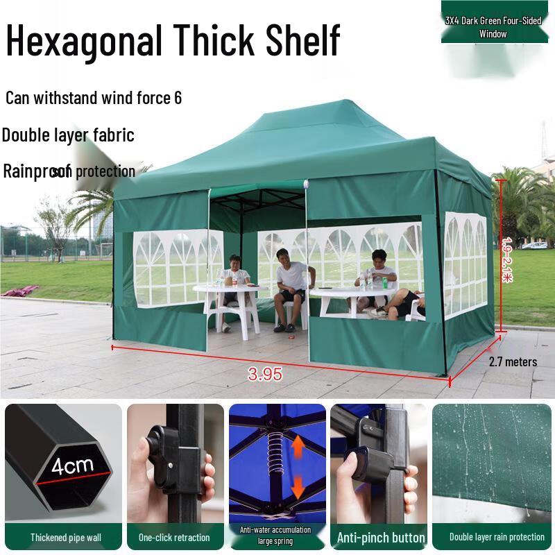 Outdoor Retractable Canopy Tent with Walls
