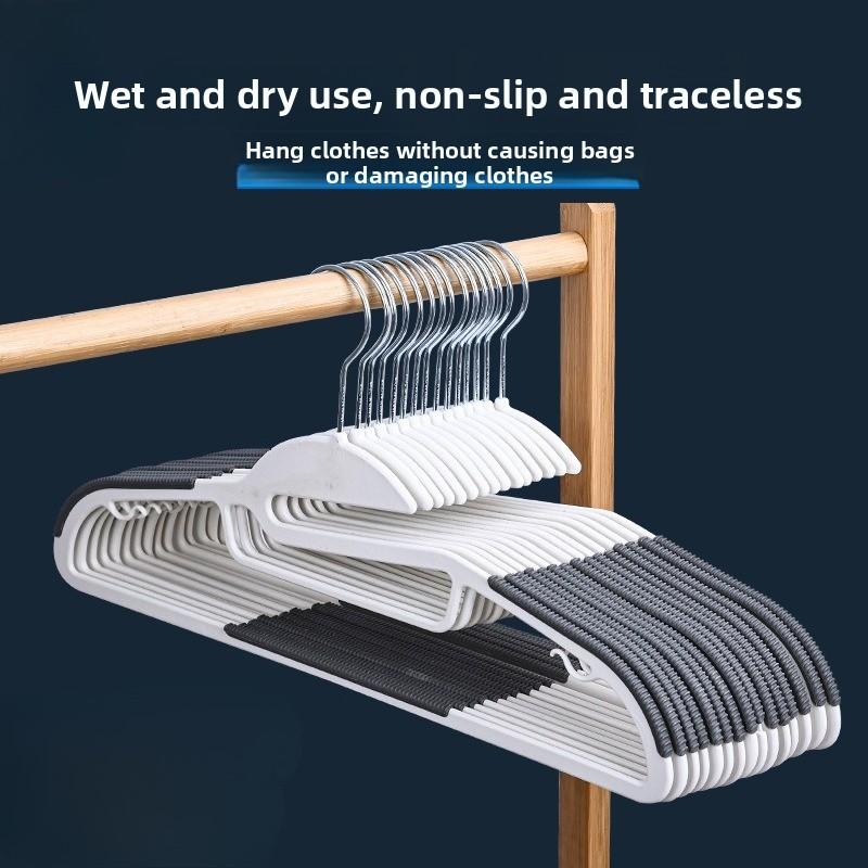 10pcs 360 ° Swivel Hook Plastic Hangers, U-shaped Opening, Non-slip, Space Saving, 0,5 Cm Thick, 41,5 Cm Long Clothes Hanger