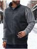 British Men's Fleece Stand Collar Vest for Autumn/Winter - Warm Full Zip Outdoor Style