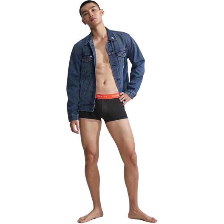 Calvin Klein Rainbow Series Colorful Letter Waistband Boxer Shorts Men Shorts Space-Black Warm-Color-Edge NB3513-BTK