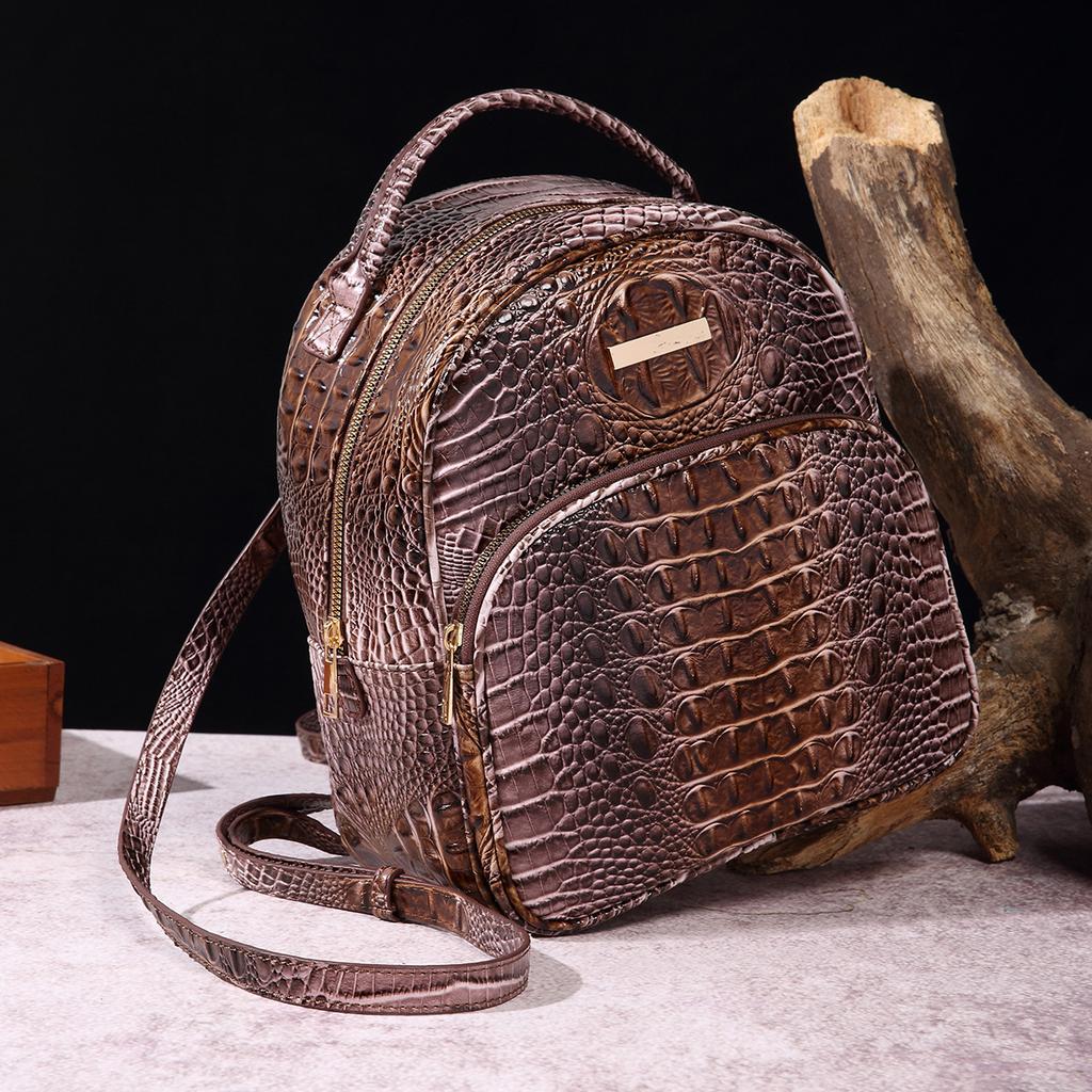 Independent Station Handheld Shoulder Women's Bag Retro Bag Multi Color Crocodile Pattern