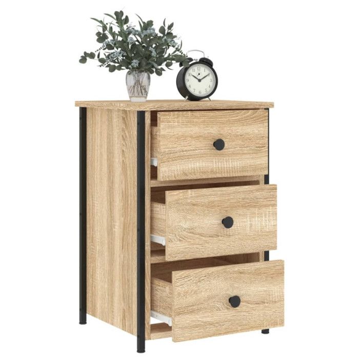 VidaXL Bedside Table Sonoma Oak 40x36x60 Cm Engineered Wood 825995