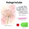 DIY Frameless Pearl Painting Kit Elegant Pink Lotus Flower 3D Shiny Bead Art Canvas Relaxing Craft for Adults Home Wall Decor Gift
